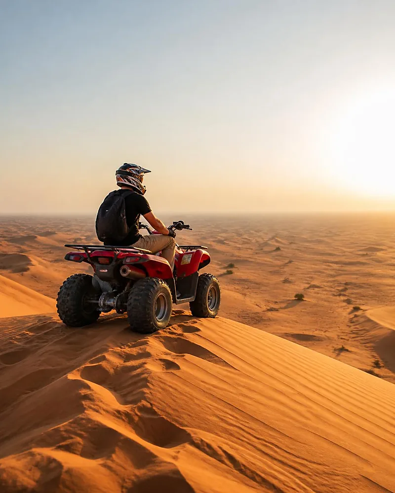 Quad bike on a desert dune