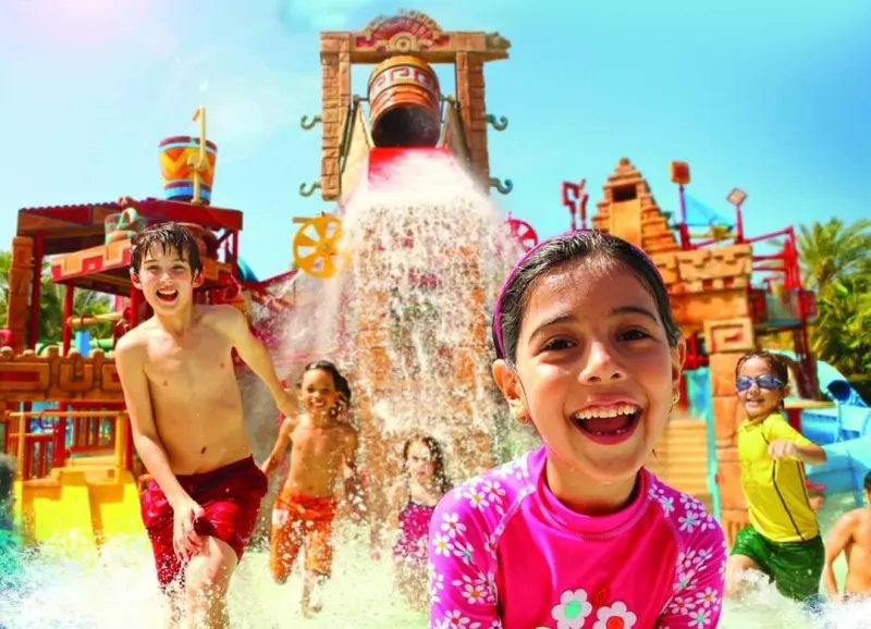 Children splashing in the play area of Aquaventure