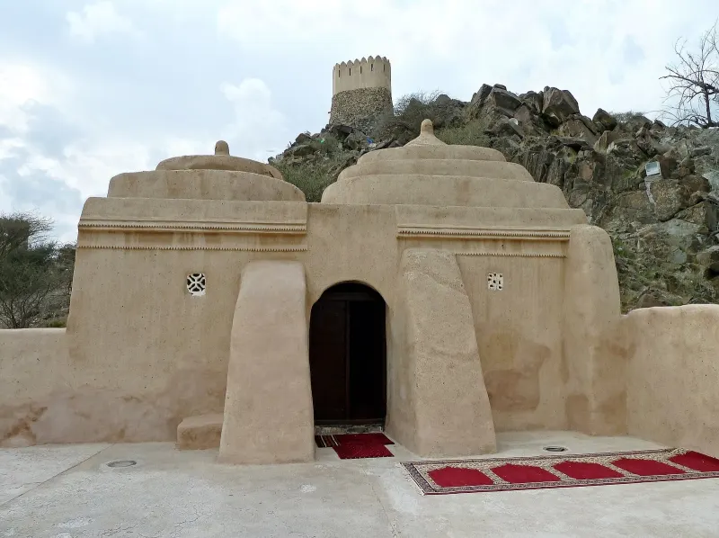 Al Badiyah Mosque, the oldest mosque in the UAE, with its watchtower