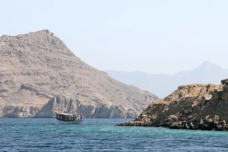 Dhow in the fjords of Khasab (Khor Ash Sham)