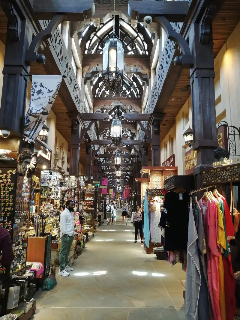 Lantern-lit alley inside Souk Madinat Jumeirah