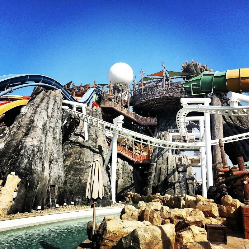 Slides and rides of Yas Waterworld, Abu Dhabi
